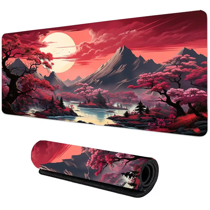 Gaming Keyboard And Mouse - Podkładka pod mysz silikonowa Sunset Mountain