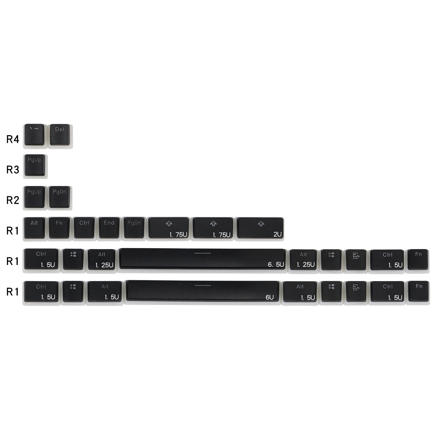 Gaming Keyboard Corsair - Pudding PBT Doubleshot Podświetlane Keycapy czarne