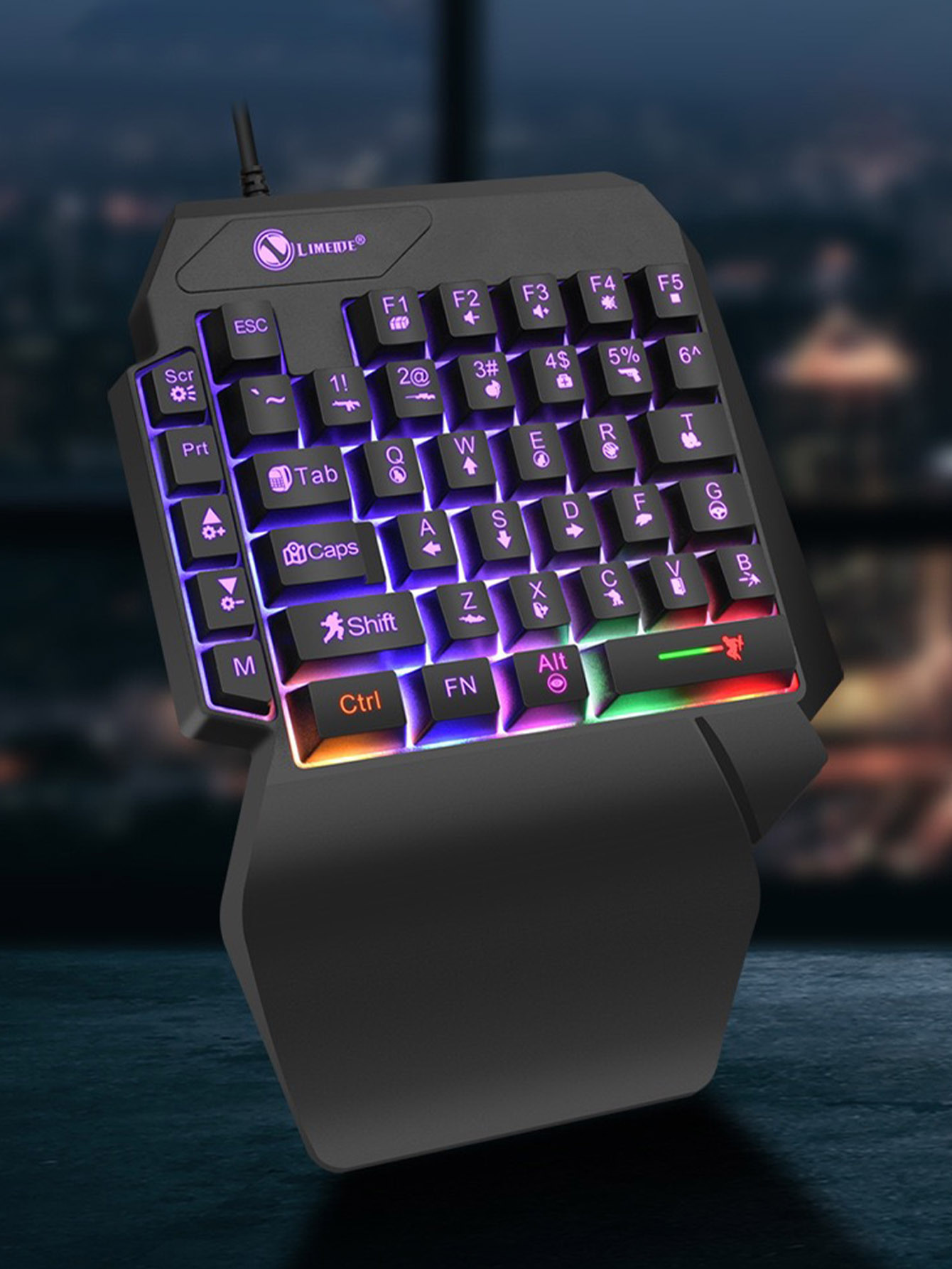 Gaming Keyboard Half - Mechaniczna, jednoręczna, przewodowa klawiatura do gier,