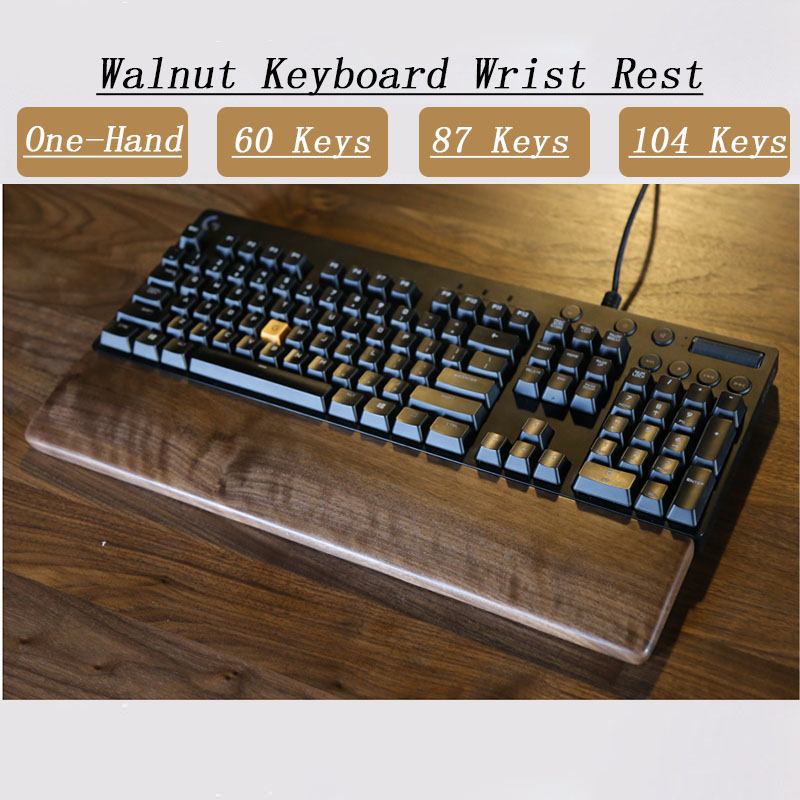 Gaming Keyboard Number Pad - Jednoręczny orzech dębowy drewniana klawiatura podpórka