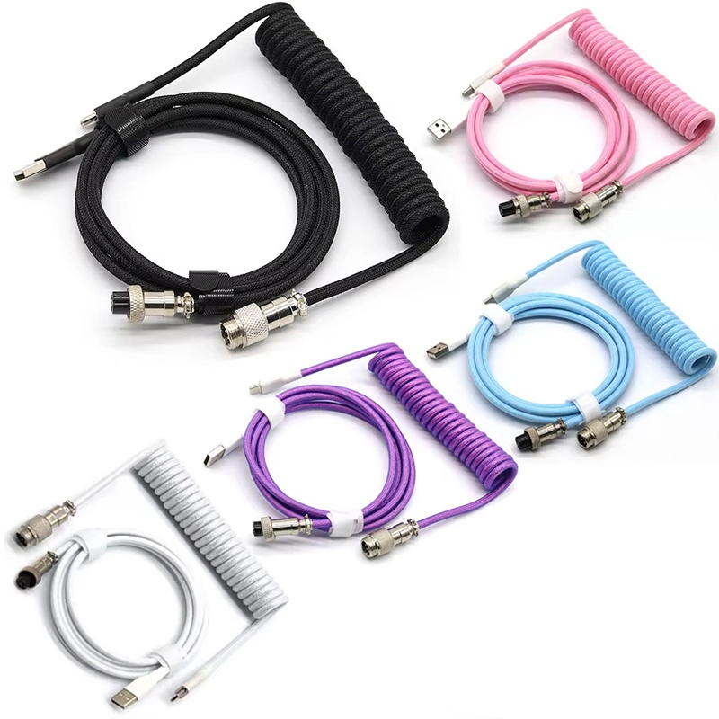 Gaming Keyboard Type C - Kabel spiralny do klawiatury mechanicznej, kabel