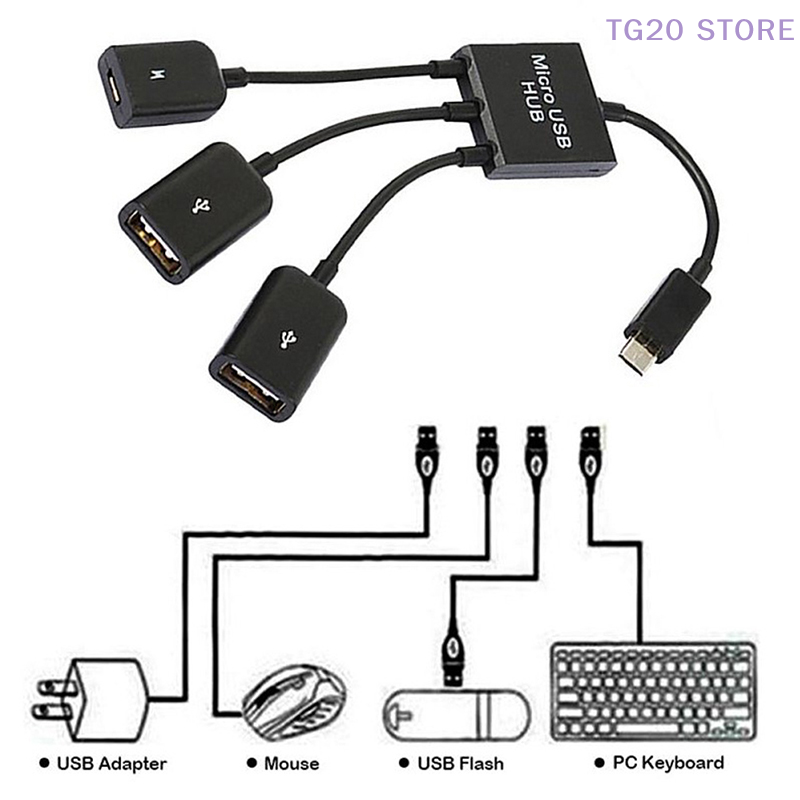 Gaming Keyboard Type C - 3 w1 Micro USB do 2