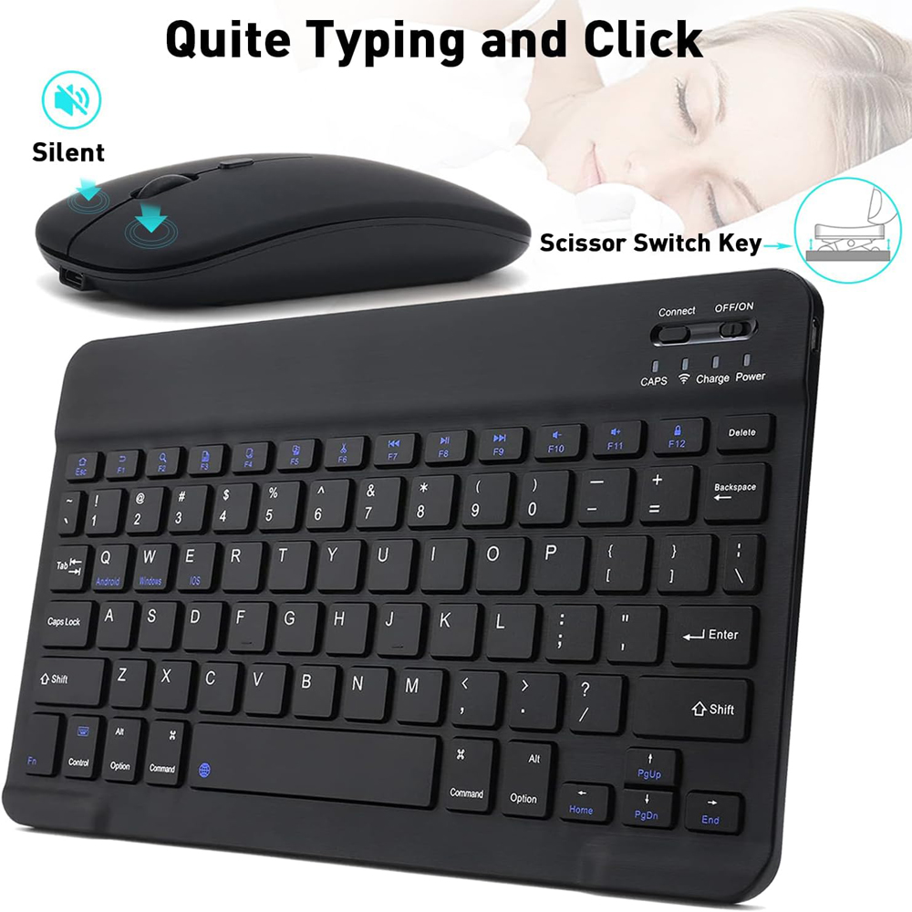 Gaming Keyboard Wireless - 10-calowa bezprzewodowa mini klawiatura Bluetooth do