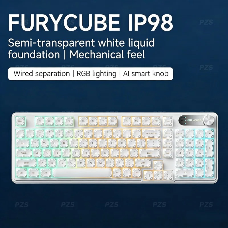 Gaming Keyboard Ip98 - FURYCUBE IP98 Przewodowa Klawiatura RGB z