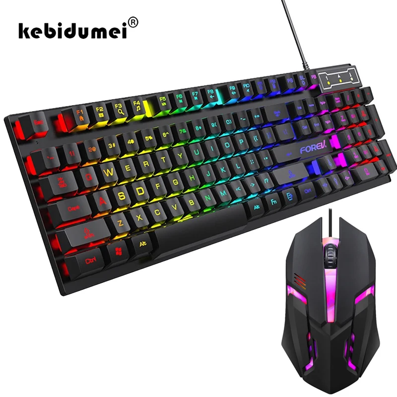 Gaming Keyboard Budget - 104-klawiszowa podświetlana mechaniczna klawiatura przewodowa do