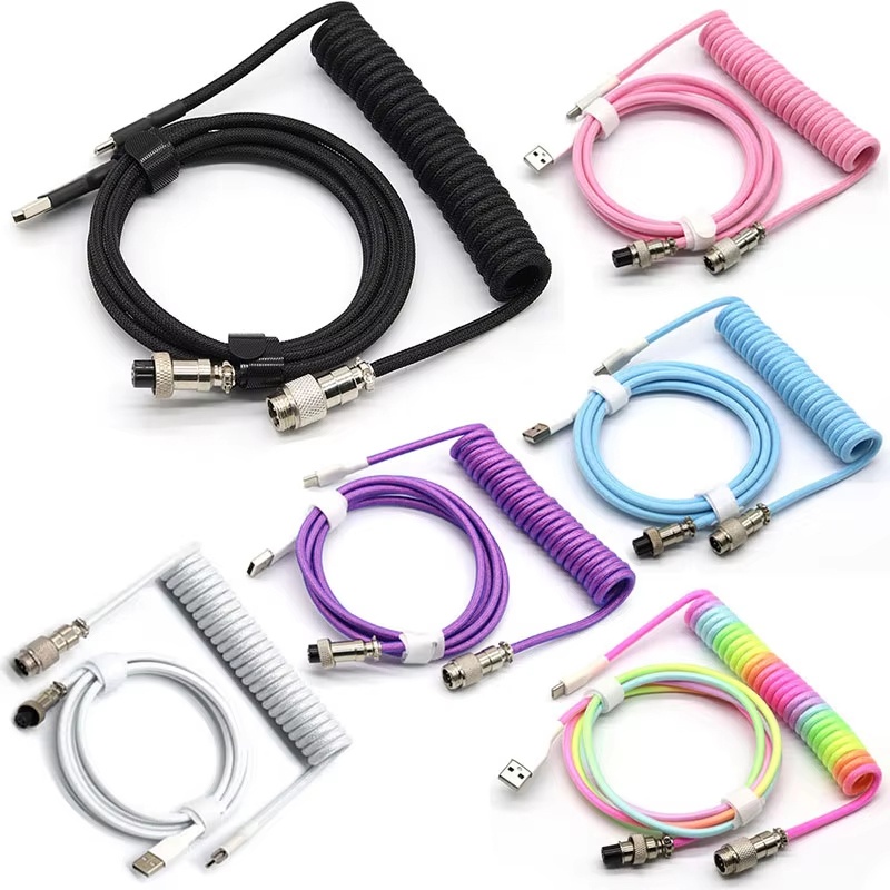 Gaming Keyboard Type C - Kabel spiralny USB typu C do