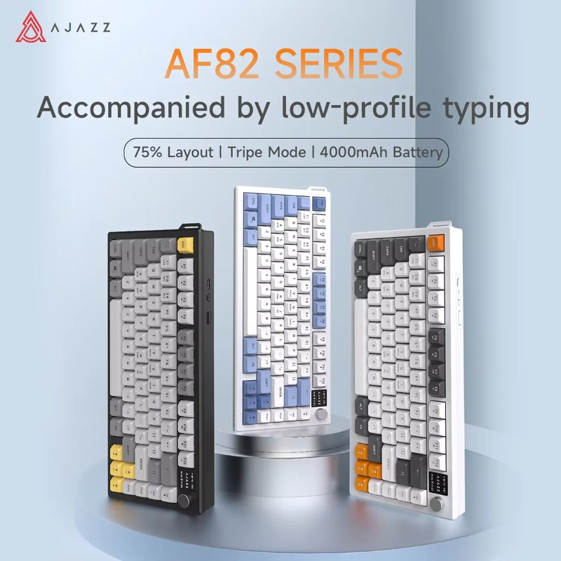 Keyboard Gaming Mac - AJAZZ AF82 75% Klawiatura Trójtrybowa z