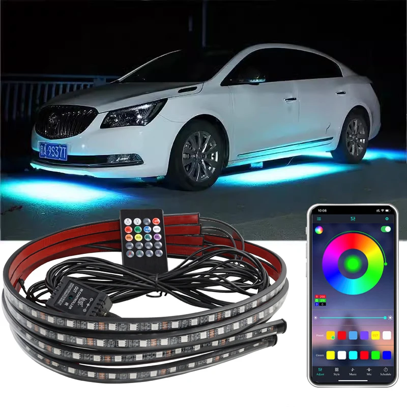 Rgb Underglow Strip - RGB Elastyczna listwa świetlna LED Samochodowa