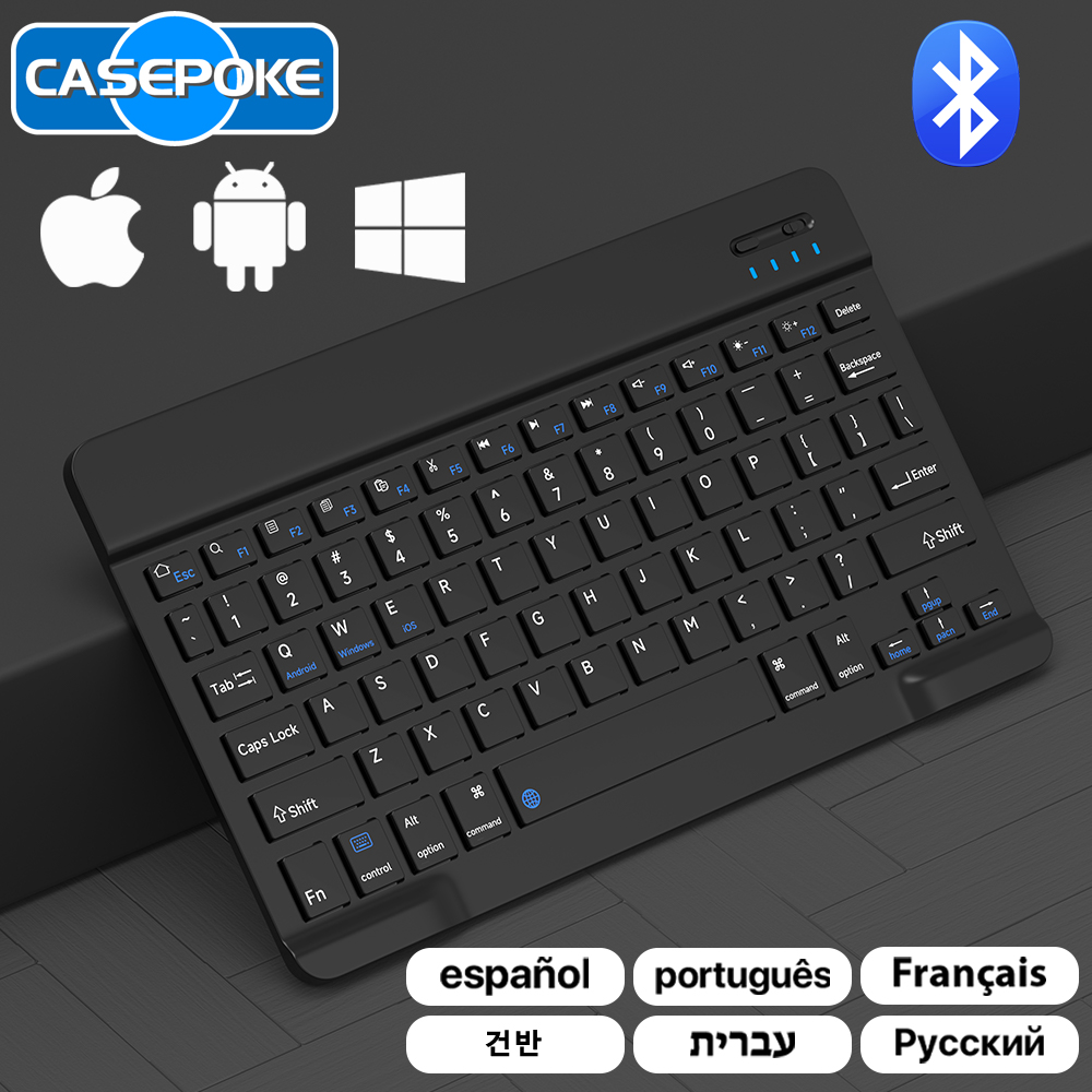 Gaming Keyboard Wireless - CASEPOKE dla iPada Xiaomi Samsung Huawei