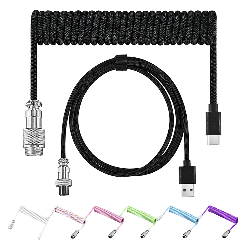 Gaming Keyboard Type C - Kabel spiralny do klawiatury mechanicznej, Type-C