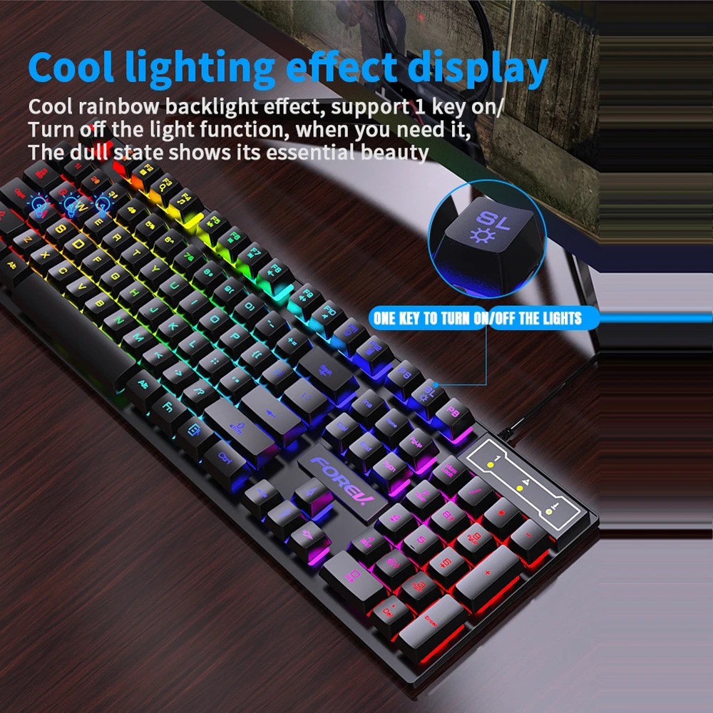 Klawiatura przewodowa 104 klaw – Gaming Keyboard Budget recenzja i cena