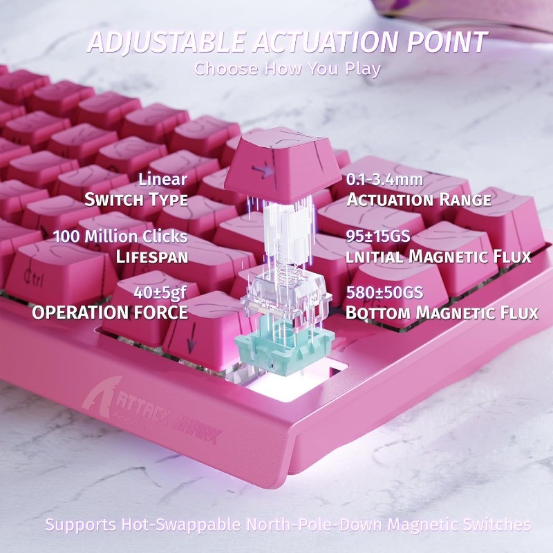 Klawiatura ATTACK SHARK X68 HE – Keyboard Gaming Mac recenzja i cena