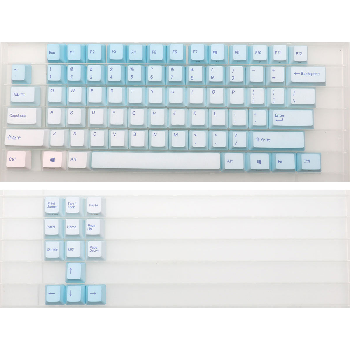87 Klawiszy Frost Blue Keycaps – Gaming Keyboard Blue recenzja i cena