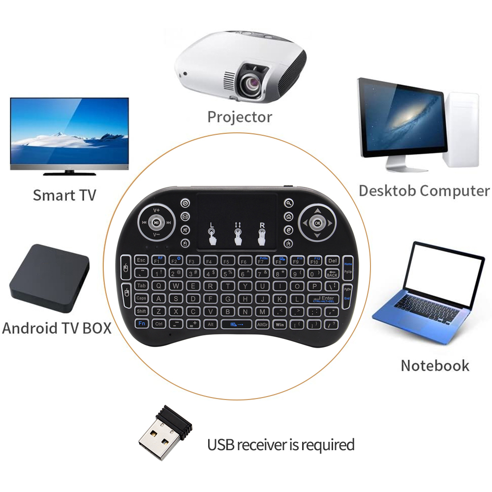 Podświetlany angielski rosyjsk – Gaming Keyboard Wireless recenzja i cena