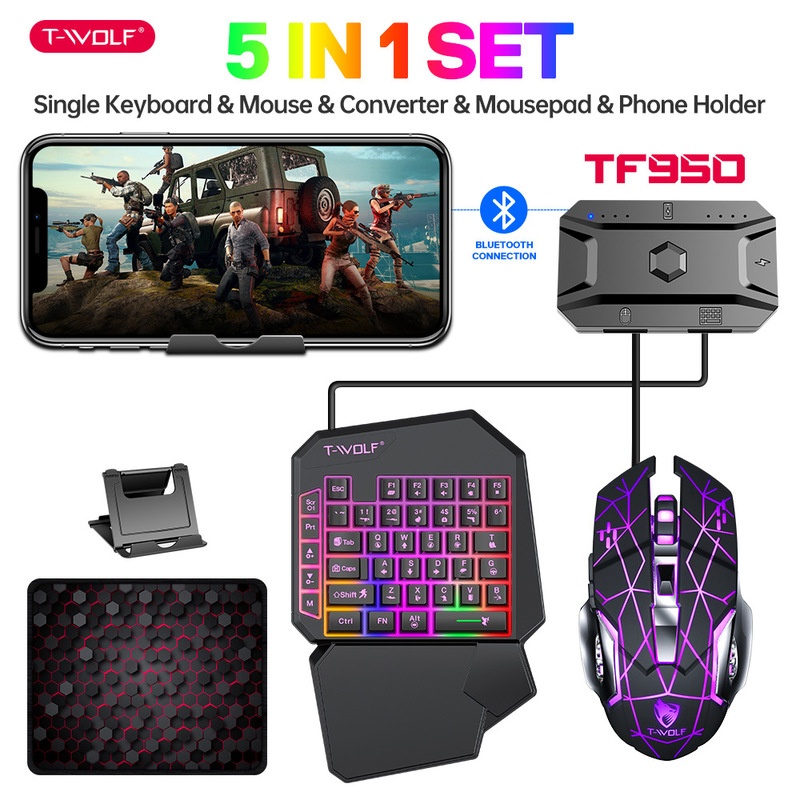 Zestaw do gier T-Wolf Tf950 5  – Gaming Keyboard Half recenzja i cena