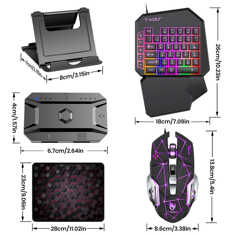 Zestaw do gier T-Wolf Tf950 5  – Gaming Keyboard Half recenzja i cena