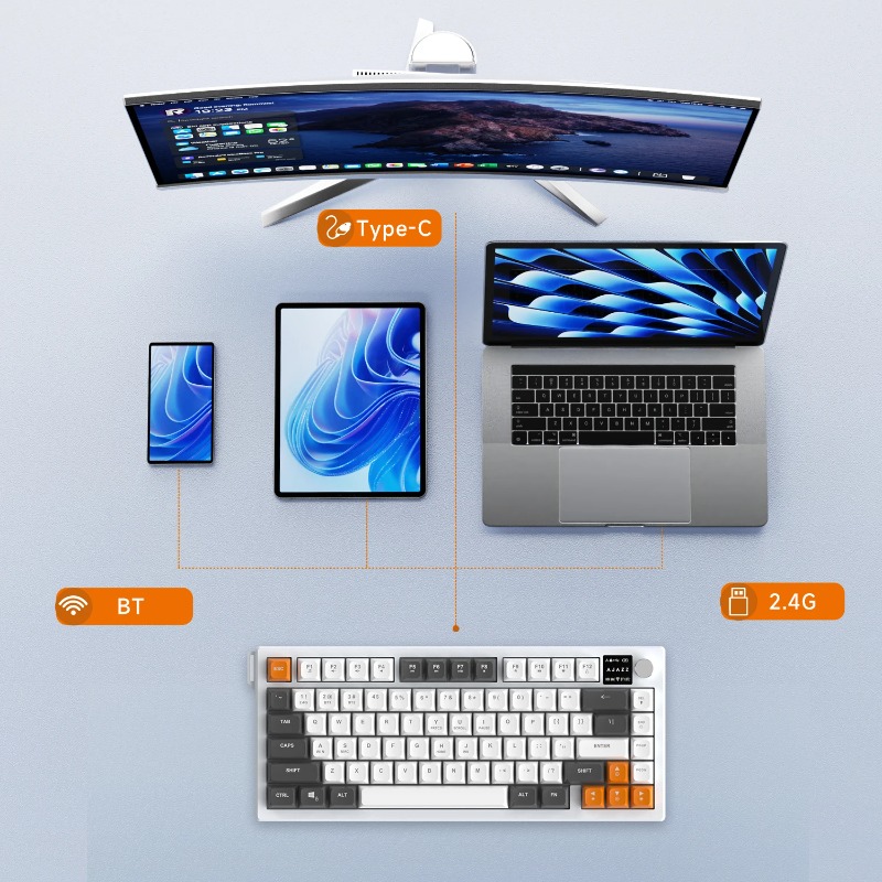 AJAZZ AF82 75% Klawiatura Trój – Keyboard Gaming Mac recenzja i cena