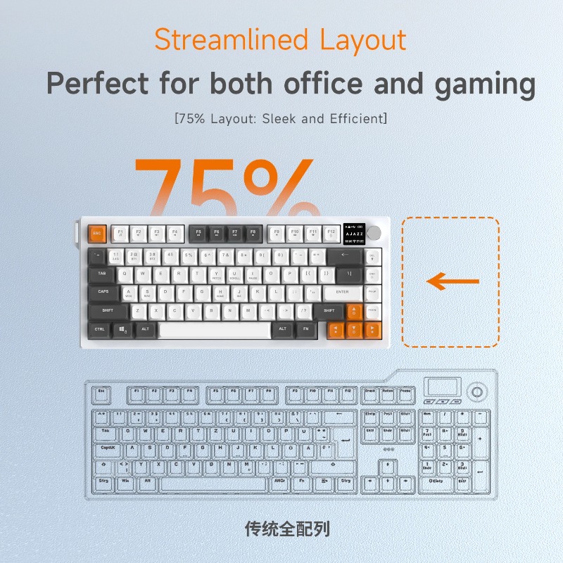 AJAZZ AF82 75% Klawiatura Trój – Keyboard Gaming Mac recenzja i cena